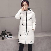 YAYA 鸭鸭 262 女士 中长款连帽羽绒服