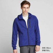 双12预告：UNIQLO 优衣库 418702 弹力运动拉链连帽开衫