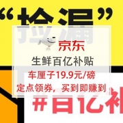 定点领券：京东生鲜百亿补贴