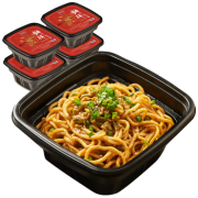 蔡林记 黑鸭脖味 免煮热干面255g*4碗  *2件 39.8元包邮（双重优惠）