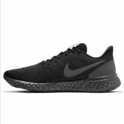 12月4日0点：耐克NIKE 男子 缓震 透气 REVOLUTION 5 跑步鞋 BQ3204-001黑色
