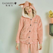 歌瑞尔 HWH19058 女士多款法兰绒家居服套装