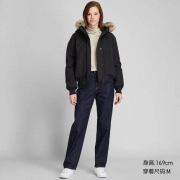 优衣库 421743 女士夹层连帽罗纹茄克