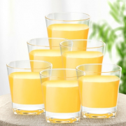 玻璃杯套装 180ml*6只装 矮脚四角杯 8.8元包邮