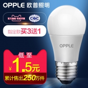 欧普照明（OPPLE） LED灯泡 E27螺口 2.5W 白色 1.5元