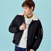 19日0点：Semir 森马 19078121316 男士仿羊羔绒毛领夹克