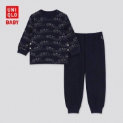 UNIQLO 优衣库 婴幼儿长袖压线睡衣