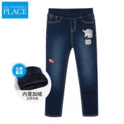 大额神券：The Children's Place 2019新款女童加绒加厚牛仔裤