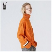 初语 8740423004 女款粗毛线毛衣