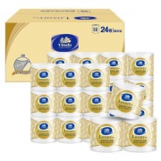 维达（Vinda) 卷纸 棉韧立体美Luxury铂臻商用系列 3层120克*24卷*5件
