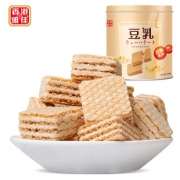 雅佳豆乳威化饼干桶装300g