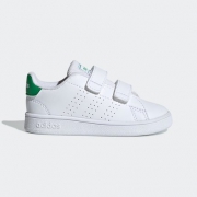 12日0点、双12预告：adidas 阿迪达斯 neo ADVANTAGE 婴童魔术贴运动鞋 129元包邮