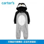 美国 卡特 Carters  A类标准 加绒内里 宝宝抓绒连帽长袖连体衣