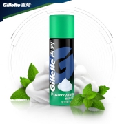 吉列Gillette手动剃须泡刮胡泡沫刮胡膏吉利210g酷爽薄荷型剃须膏