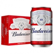 百威（Budweiser）啤酒经典醇正330ml*24听整箱装 *2件