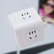 ROTOR 劳特 魔方插座 一转三 不带USB 15元包邮（需用券）
