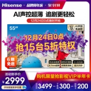 海信 HZ55E5D 55英寸 4K超清全面屏电视机