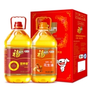 有券的上：福临门 营养组合套装 花生油+营养家调和油3.09L*2 中粮出品 凑单品