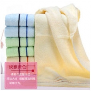 洁丽雅(grace)毛巾家纺纯棉素色条纹柔软舒适吸水面巾五条装86g/条 74*33CM