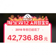 2019年度淘宝消费账单新鲜出炉，打开淘宝搜索“你绝对不想知道的事“”