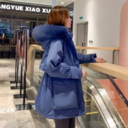 Vannmeay 进口奢华仿真大毛领 派克收腰羽绒服