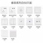移动端、双12预售： Schneider Electric 施耐德电气 睿意系列 白色套餐2室一厅款 50只装