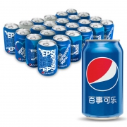 百事可乐 碳酸饮料 可乐型汽水 330ml*24听 整箱 *2件
