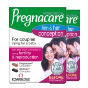 英国最大保健品牌之一 维百莱​Vitabiotics Pregnacare男女备孕营养片60粒*2
