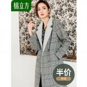 棉立方 18DL213 女士中长款呢子大衣