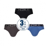 亲肤、精梳棉：3条装x3件 Jockey/居可衣 男士可肤棉三角内裤 JK10100001020