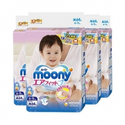 12日1件7.3折：Moony 尤妮佳 婴儿纸尿裤 M64*4包
