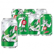 7喜 柠檬味汽水 330ml*6听装