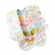 babytool 倍比途 婴儿纱布围兜 口水巾 6条装 19.8元