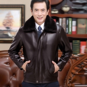 冬季新款中老年人皮衣