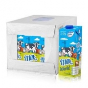 怀丝(white silk)低脂牛奶（常温奶） 1L*12盒 波兰原装进口 苏宁直采 *2件