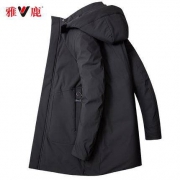 yaloo 雅鹿 8805 男士中长款连帽棉服