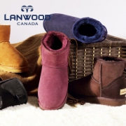 加拿大  Lanwood 澳洲羊皮毛一体 女款平底/内增高雪地靴