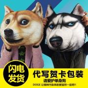 锦鹏 3D哈士奇柴犬抱枕靠垫 21元包邮（需用券）
