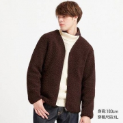 19日0点：Uniqlo 优衣库 419753 男士仿羊羔绒摇粒绒开衫