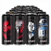 PLUS会员： Pepsi 百事可乐 无糖态度罐 汽水碳酸饮料 330ml*24罐 *2件