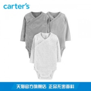美国 卡特 Carters A类标准 婴儿纯棉长袖连体衣 3件套