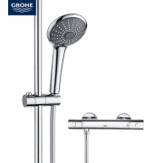 1日10点：GROHE 高仪 27333000+34594000 恒温淋浴水龙头单花洒套装 1266元包邮（前2小时）