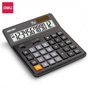 deli 得力 1675 双电源桌面计算器 黑色 *5件