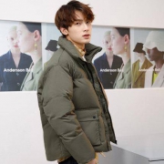 gxgjeans JY111925G 男士立领工装羽绒服