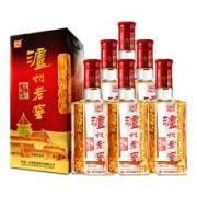 泸州老窖 六年陈头曲 52度 浓香型白酒 500ml*6瓶+赠菌香豆干768g
