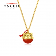Onchic 小心诗 福运猪猪 925银镀18K金 储钱罐项链 139元包邮