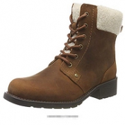 Clarks 其乐 Orinoco Dusk 女士真皮系带加绒短靴