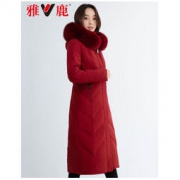 YALU 雅鹿 YQ71U5060 羽绒服长款过膝狐狸大毛领