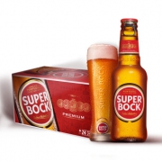 葡萄牙原瓶进口：250mlx24瓶x4件 96瓶 SuperBock/超级波克 经典黄啤拉环瓶装