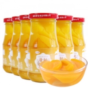 信钻 糖水黄桃罐头 256g*6玻璃瓶装